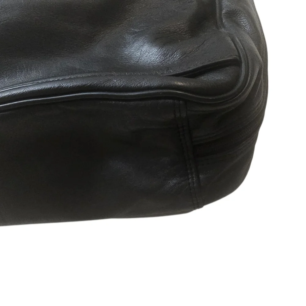 Samsonite Vintage Black Leather Computer Bag